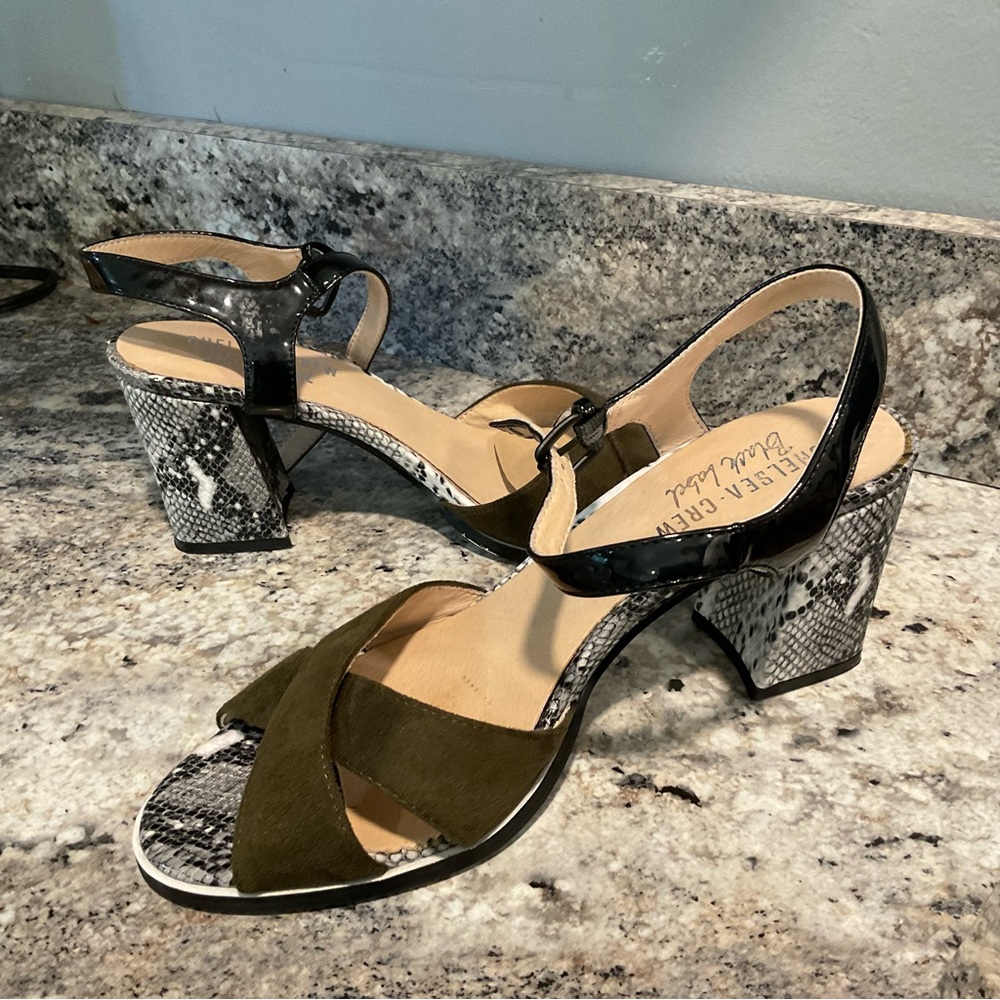 SNAKE PRINT CHELSEA CREW SANDRA DRESS SANDALS Size 8.5